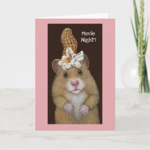 Filmnacht met Lester de hamster kaart