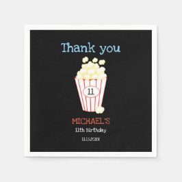 Filmnacht op zaterdag Feestpopcorn Kinderen Servet