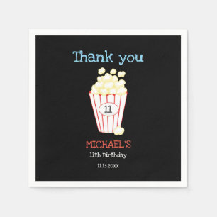 Filmnacht op zaterdag Feestpopcorn Kinderen Servet