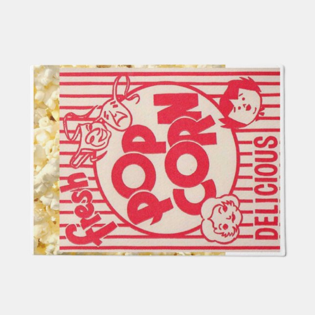 Filmnacht Verse popcorn Retro look Deurmat (Voorkant)