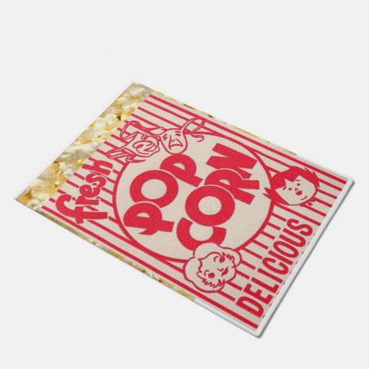 Filmnacht Verse popcorn Retro look Deurmat (Schuin)