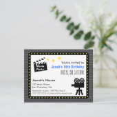 Filmnachtfeest, Birthday Party Kaart (Staand voorkant)