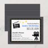 Filmnachtfeest, Birthday Party Kaart (Voorkant / Achterkant)