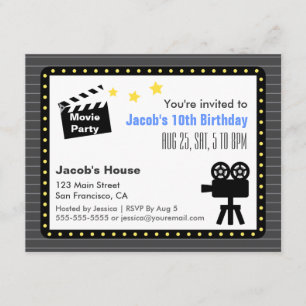 Filmnachtfeest, Birthday Party Kaart
