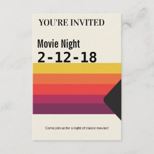 Filmnachtmerrie VHS Video Tape Invite 1980s Kaart