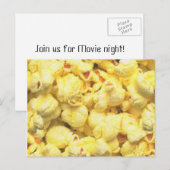 filmnachtnodigt uit uitnodiging briefkaart (Voorkant / Achterkant)