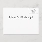 filmnachtnodigt uit uitnodiging briefkaart (Achterkant)