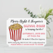 Filmnachtslapelover Popcorn Birthday Red Kaart (Staand voorkant)