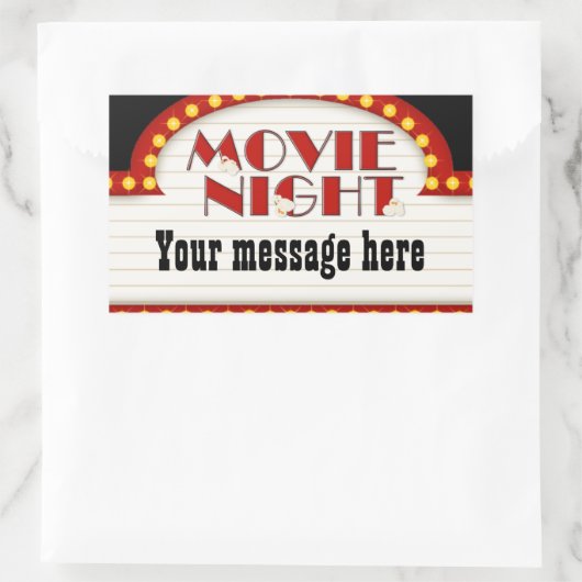 Filmnachtteken toevoegen berichtensticker rechthoekige sticker (Tas)