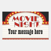 Filmnachtteken toevoegen berichtensticker rechthoekige sticker (Voorkant)