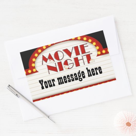 Filmnachtteken toevoegen berichtensticker rechthoekige sticker (Envelop)