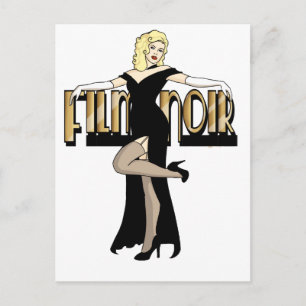 Filmnoir Silver Screen Pinup Briefkaart