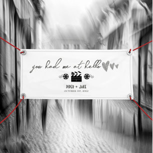 Filmnoir - Welkomstvinylbanner Spandoek