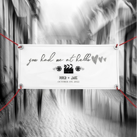 Filmnoir - Welkomstvinylbanner Spandoek