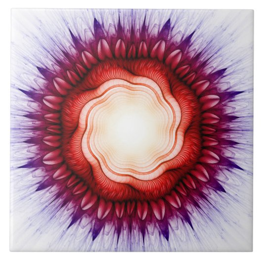 Filmomhulde ornament tegeltje (Voorkant)