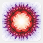 Filmomhulde ornament vierkante sticker (Voorkant)