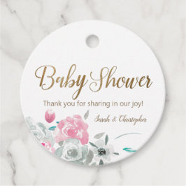 Filmomhulde Waterverf Aangepast Baby shower Bedankjes Labels