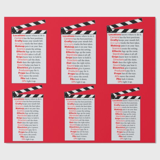 Filmontwikkelaar zet het op een nieuw filmidee cadeaupapier (Vlak)