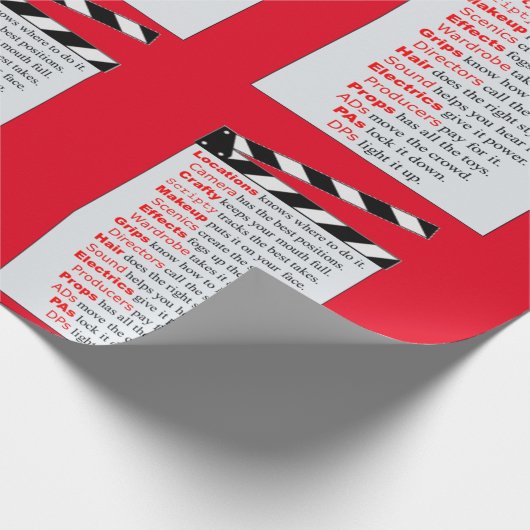 Filmontwikkelaar zet het op een nieuw filmidee cadeaupapier (Hoek)