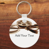 Filmpaling in Sepia Tones Achtergrond Sleutelhanger (Voorkant)