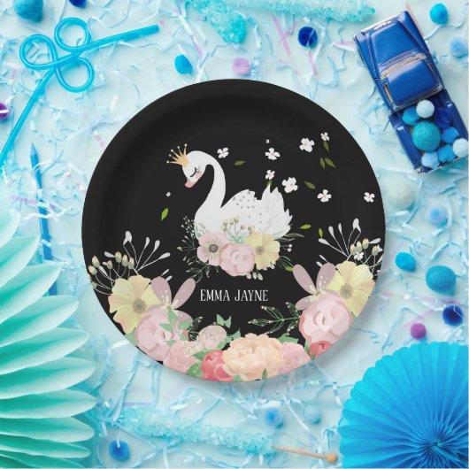 Filmpapier voor bloemkool Zwan Birthday Paper Bord (Feest)