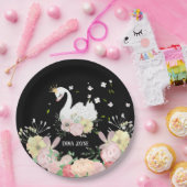 Filmpapier voor bloemkool Zwan Birthday Paper Bord (Feest)