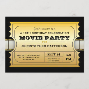 Filmpartij - Gold-ticket voor toelating op feestda Kaart