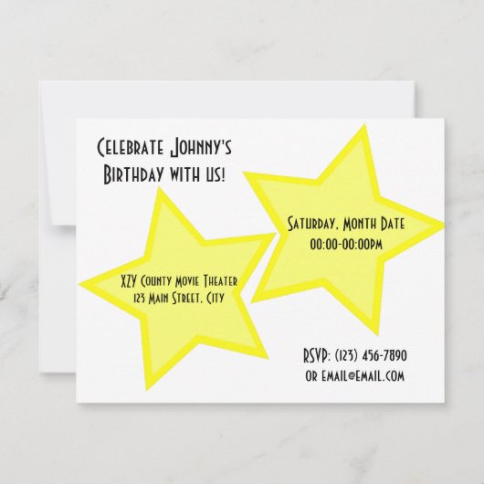 Filmpartij Kaart (Achterkant)