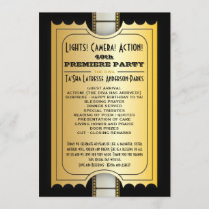 Filmpartijprogramma Golden Admission Ticket Kaart