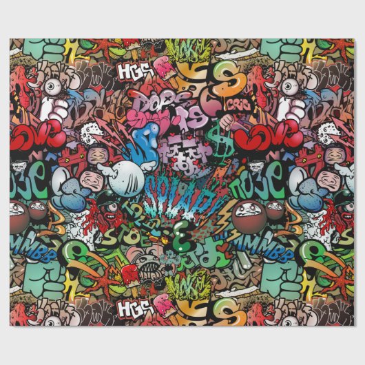 Filmpatronen voor dynamische straatkunst Graffiti Cadeaupapier (Vlak)