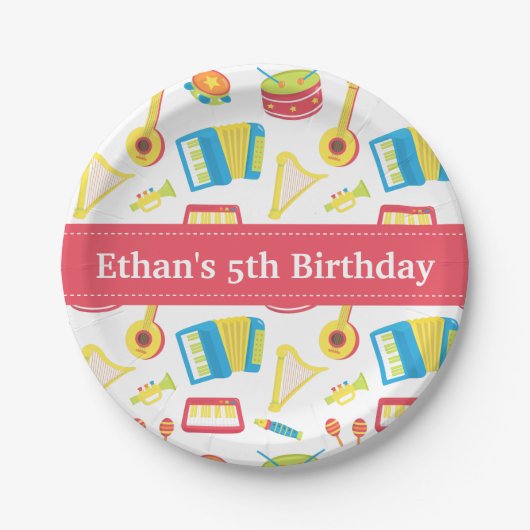 Filmpatroon van muziekinstrumenten - Kinderen van Papieren Bordje (Voorkant)