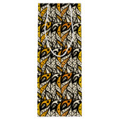 Filmpatroon van witte, zwarte en goudveer wijn cadeautas (Achterkant)