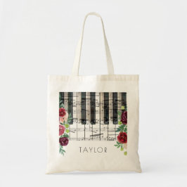 filmpiano florale naam tote bag