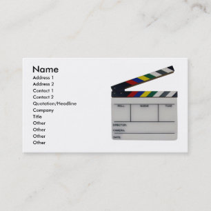 Filmplaat kleurklapboard film, visitekaartje