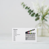 Filmplaat kleurklapboard film, visitekaartje (Staand voorkant)