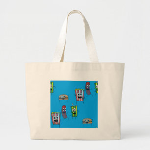 filmpopcorn grote tote bag