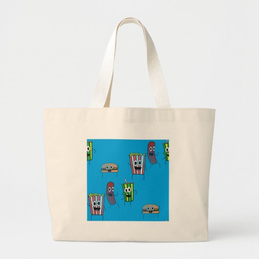 filmpopcorn grote tote bag (Voorkant)