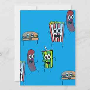 filmpopcorn-uitnodiging kaart