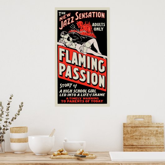  filmPoster - "Flaming Passion" Poster (Keuken)