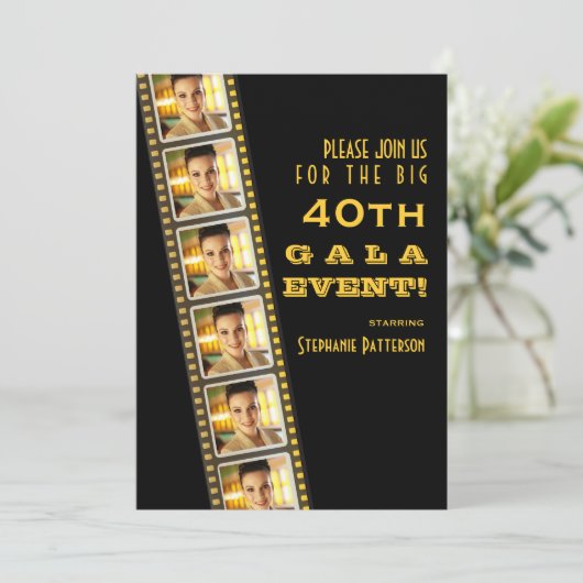 Filmpremière Celebrity 40th Birthday Photo Gala Kaart (Staand voorkant)