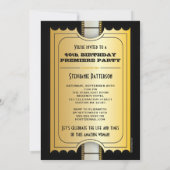 Filmpremière Celebrity 40th Birthday Photo Gala Kaart (Achterkant)