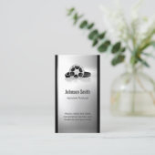 Filmproducent - Roestvrij staal in penseel Visitekaartje (Staand voorkant)