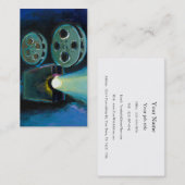 Filmprojector, kleurrijke expressieve kunst visitekaartje (Voorkant / Achterkant)