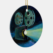 Filmprojector, kleurrijke expressieve tekenkunst keramisch ornament (Rechts)