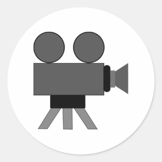 Filmprojector Ronde Sticker (Voorkant)