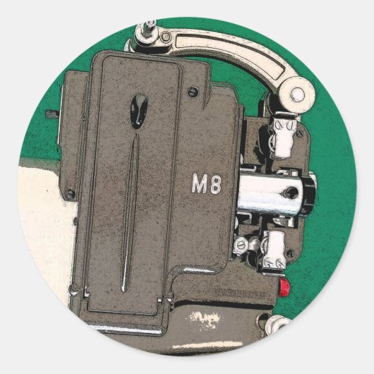  filmprojector ronde sticker (Voorkant)