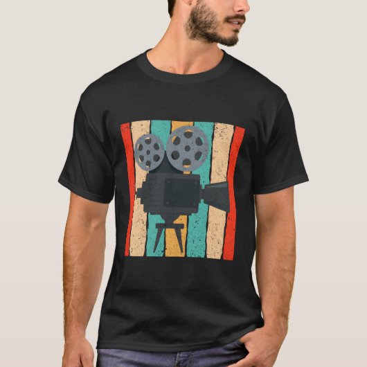 Filmprojector voor bioscoopcamera t-shirt (Voorkant)