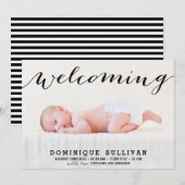 Filmpublicatie van whimsical Black Script Photo Bi Aankondiging (Voorkant / Achterkant)