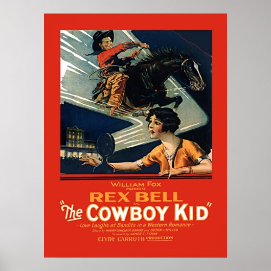  filmreclame Rex Bell Cowboy Kind Poster (Voorkant)