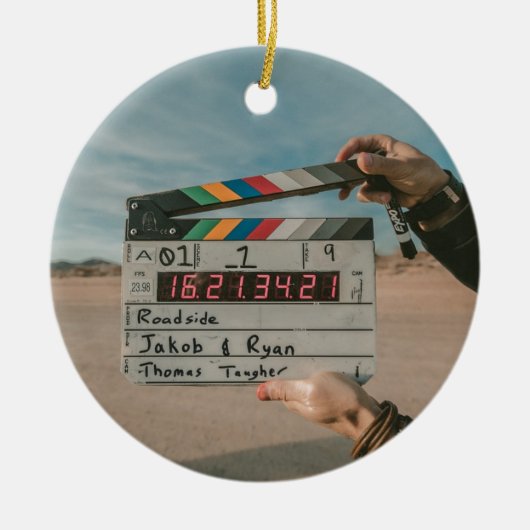 Filmregisseur filmfilmcamera keramisch ornament (Voorkant)